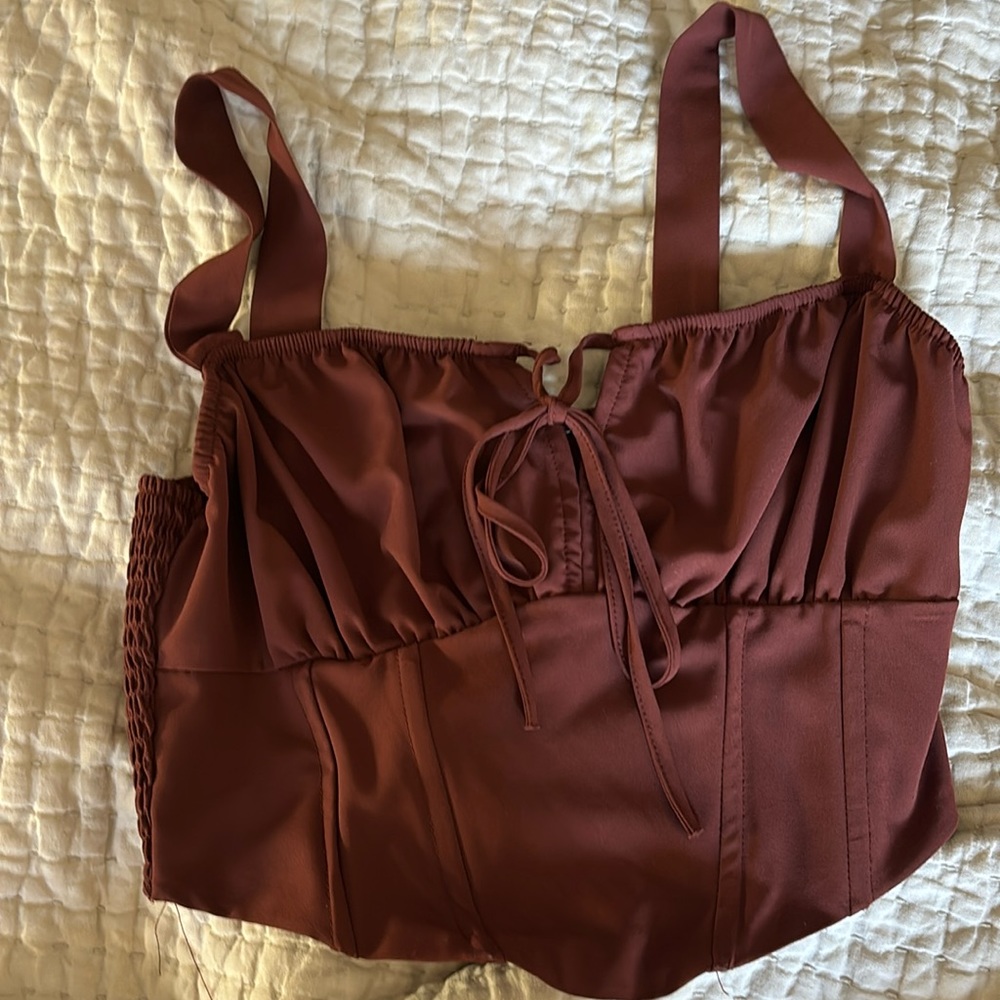 Kendall & Kylie  bustier. Size small. Brown